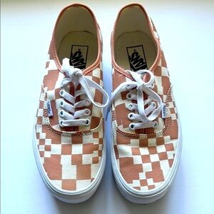 Vans Authentic Platform Multi Checkered Sandstone Sneakers W Size 9.5 Men Size 8